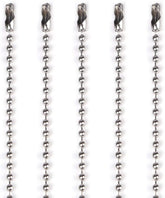 50pcs Nickel Plated Ball Chain Necklace, KinHom 24 Inches Long 2.4mm Bead Size # 3 Adjustable Antiqued Metal Bead Steel Chain Matching Connectors Jewelry Findings